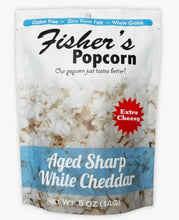 Load image into Gallery viewer, Fisher's Popcorn Aged Sharp White Cheddar