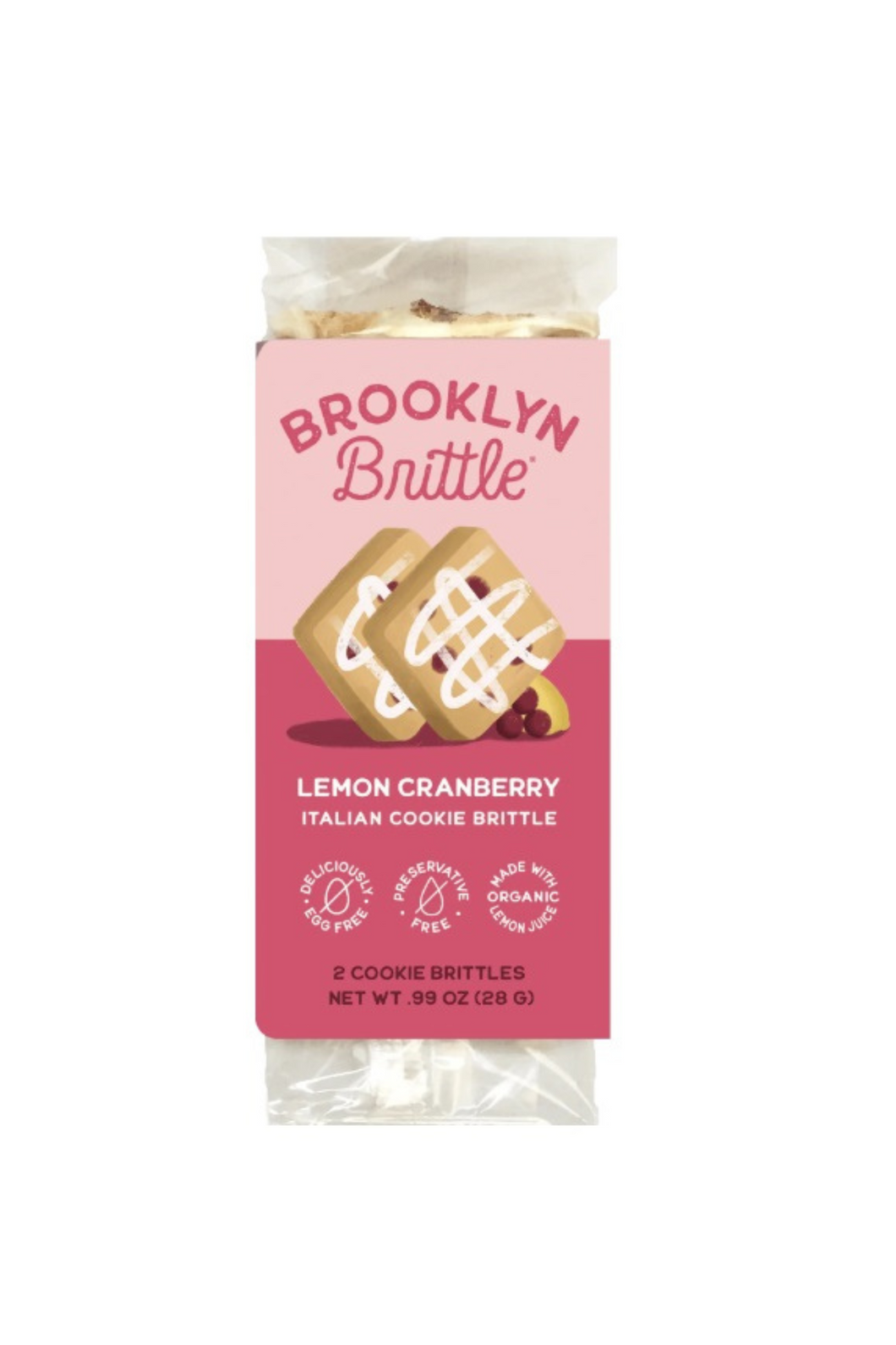 Brooklyn Brittle Lemon Cranberry Italian Cookie Brittle Bar