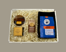 Load image into Gallery viewer, Coffee Lover&#39;s Gift Box. Taste Local Eats Gift Box. Coffee Gift Box
