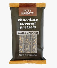 Load image into Gallery viewer, Fatty Sundays. Salted Caramel Chocolate Covered Pretzels Pack
