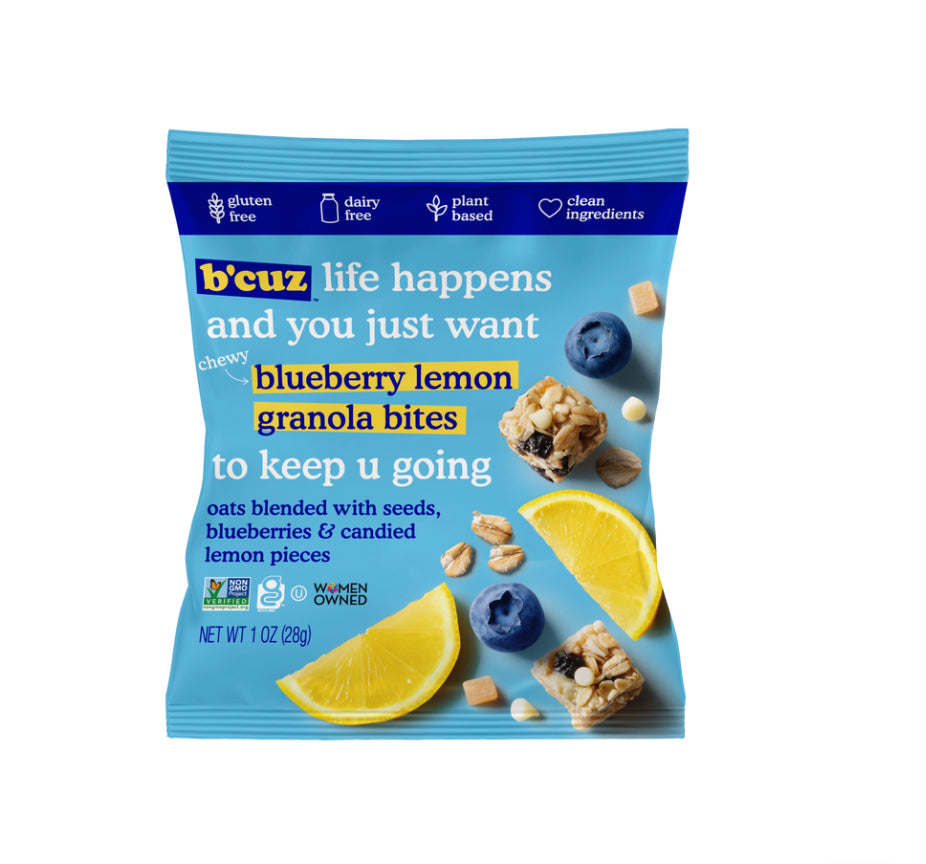 B'cuz bites. Blueberry Lemon Granola Bites