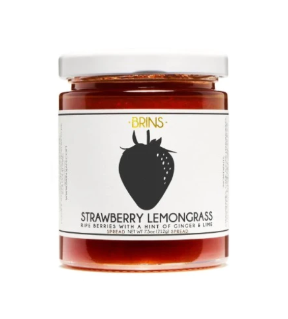 Brins Strawberry Lemongrass Jam Jar. 