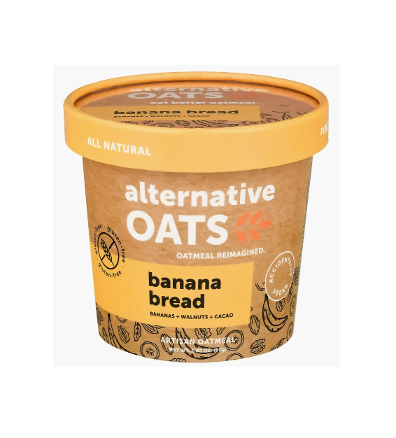 Alternative OATS. Banana Bread oatmeal cup. 