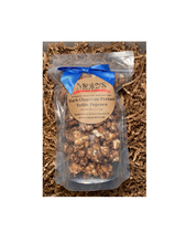 Load image into Gallery viewer, Mojo&#39;s Popcorn Company. Dark Chocolate Pretzel Toffee Popcorn Snack Pouch 
