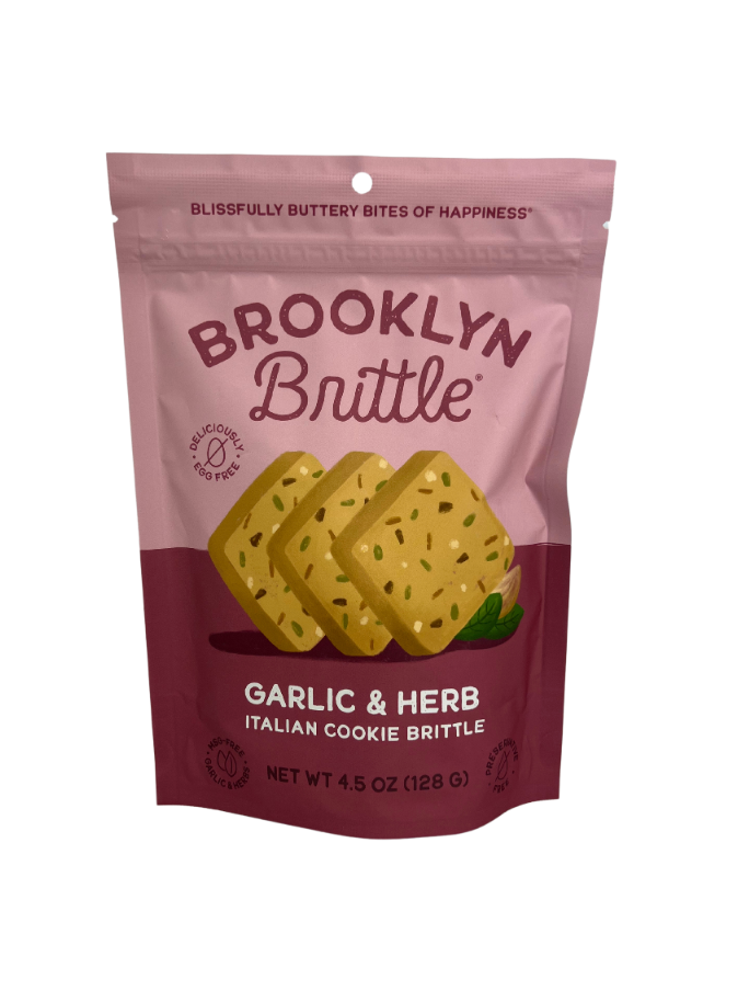 Brooklyn Brittle Pouch. Garlic and Herb Italian Cookie Brittle