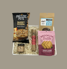 Load image into Gallery viewer, Happy Hour Treats Gift Box. Local Happy Hour gift Box. Taste Local Eats Gift Box
