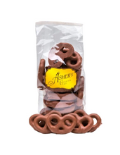 Load image into Gallery viewer, Asher&#39;s Chocolate Company. Milk Chocolate Covered Mini Pretzels
