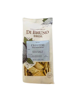 Di Bruno Bros Sea Salt Crostini Bag. Artisan Italian Crackers