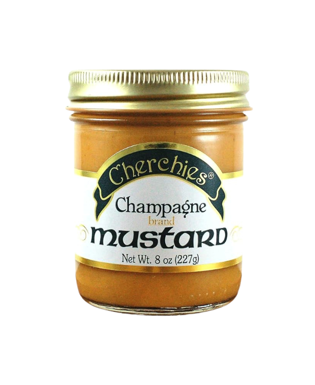 Cherchies Champagne Mustard in a glass jar